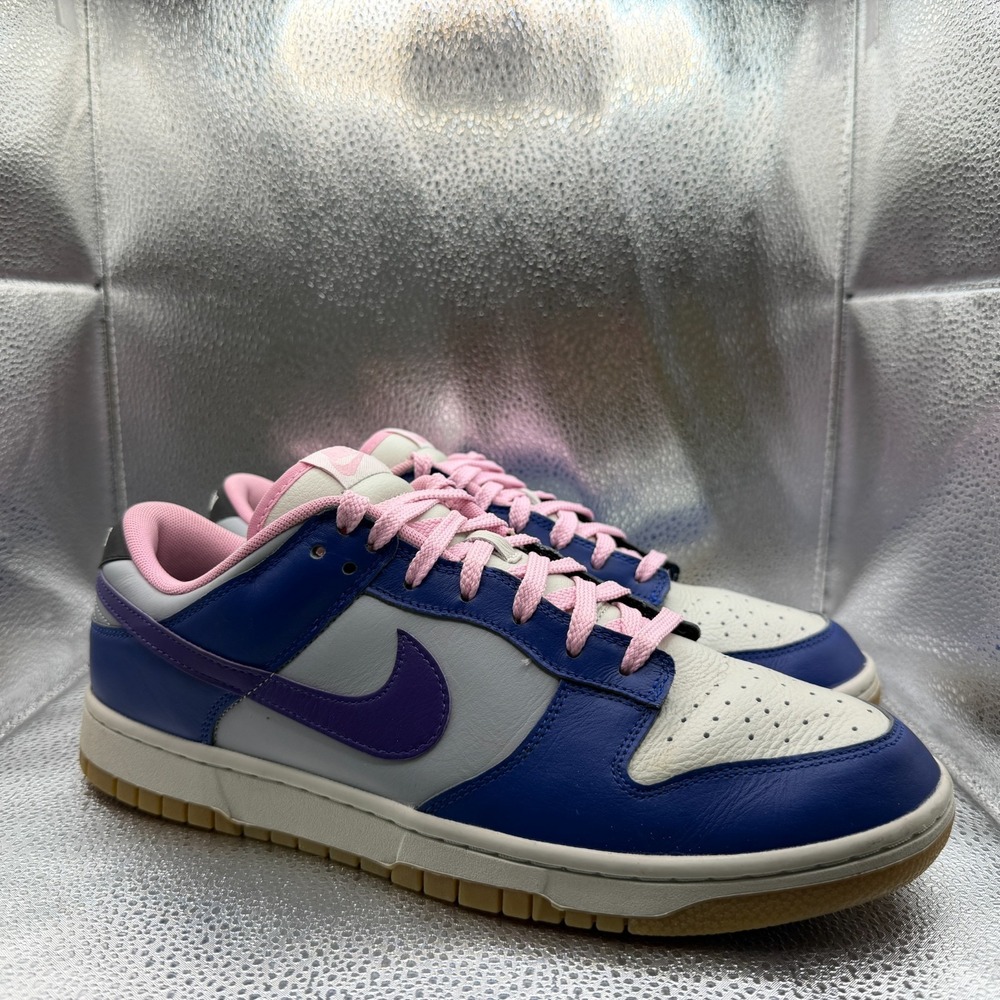 Size 13 Nike Dunk Low Retro ID By Blue White Womens‎ Lace-Up Sneakers FV9524-900